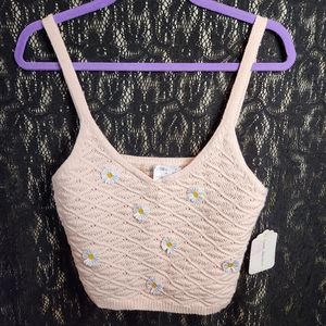 crochet flower crop top